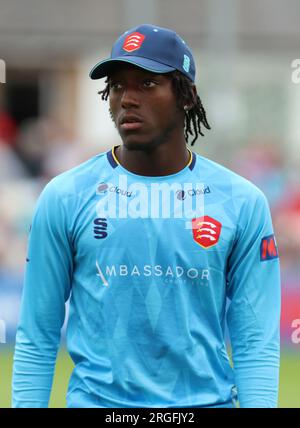 Essex's Jamal Richards during Metro Bank One Day Cup match between Essex against Nottinghamshire  at The Cloud County Ground , Chelmsford on 03rd Augu Stock Photo