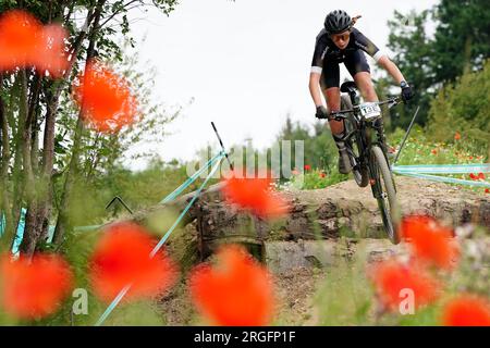 New Zealand s Maria Laurie competes in the Mixed Team Relay race