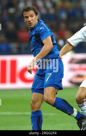 Milan Italy 2007-09-08: Alessandro Del Piero during the Italy - France match, 2008 European Football Championship qualification Stock Photo