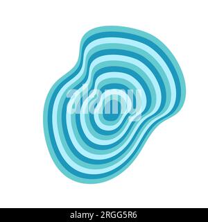 groovy frame, shape, background. Vector illustration flat on white isolated background Stock Vector
