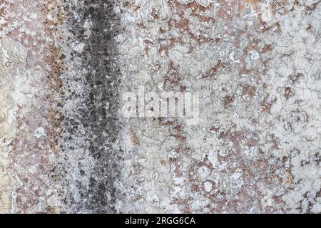 Old grungy concrete wall with old paint and lime as a background or texture Stock Photo