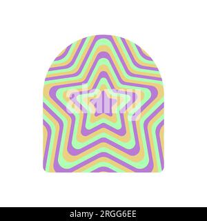 groovy frame, shape, background. Vector illustration flat on white isolated background Stock Vector