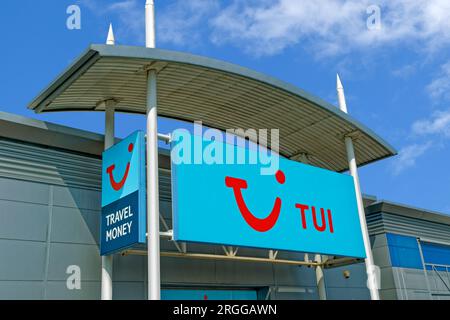 Large Tui travel agency & retail store. Stock Photo