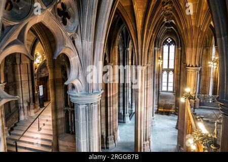 Interior of John Rylands Library, Manchester, UK Stock Photo