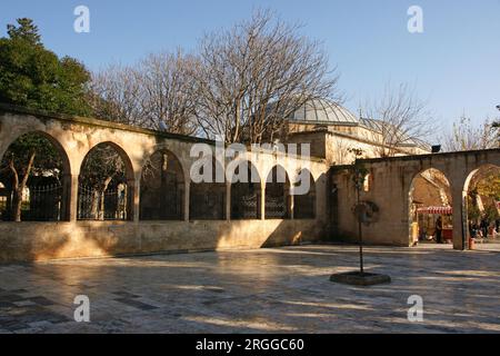 Hasan Pasha Mosque, located in Sanliurfa, Turkey, was built in the 15th century. Stock Photo