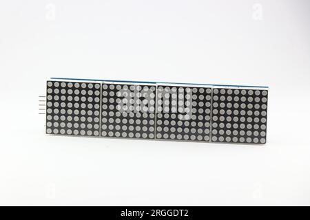 led matrix display of size 8x64 used in making different electronic projects. Electronic components for programmable micro controller Stock Photo