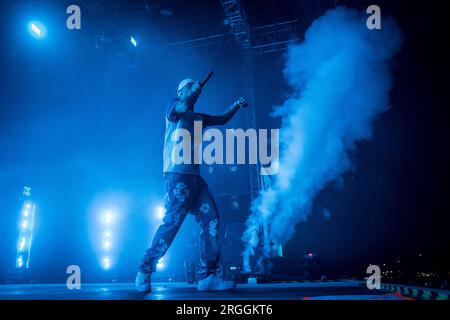 Roskilde, Denmark. 29th, June 2023. The British rapper Central Cee performs a live concert during the Danish music festival Roskilde Festival 2023 in Roskilde. (Photo credit: Gonzales Photo - Thomas Rasmussen). Stock Photo