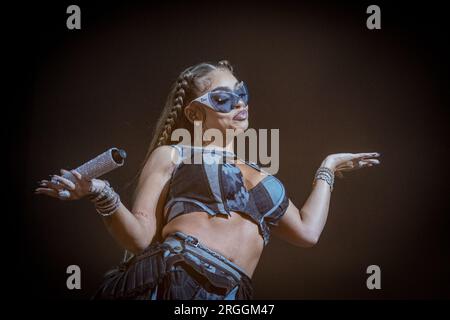 Roskilde, Denmark. 29th, June 2023. The American rapper Latto performs a live concert during the Danish music festival Roskilde Festival 2023 in Roskilde. (Photo credit: Gonzales Photo - Thomas Rasmussen). Stock Photo