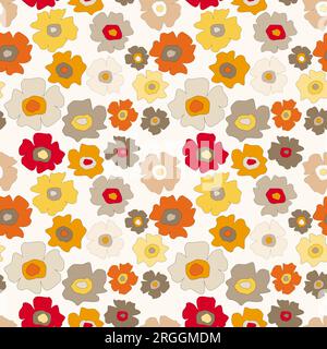 Hand drawn delicate floral seamless pattern Stock Vector