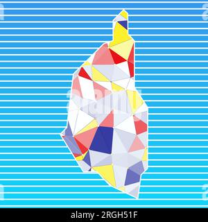 Kapas Island vector illustration. Kapas Island design on gradient stripes background. Artistic vector illustration. Stock Vector