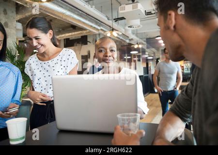 Colleagues having drinks Stock Photo