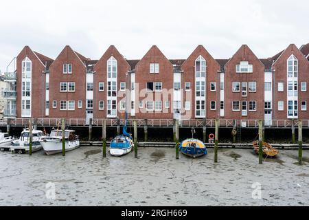 The harbour of Husum in Schleswig-Holstein/Germany Stock Photo