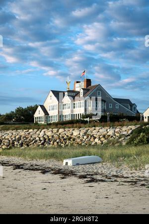 Riptide, an iconic waterfront home in Chatham. Stock Photo
