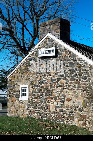 Historic blacksmith shop on Providence Road Stock Photo