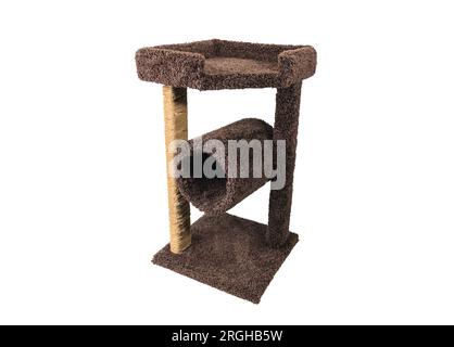 Cat tower isolated with cut out background. Stock Photo