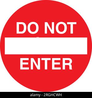 Do not enter red sign on a white background Stock Vector