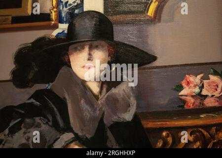 A Lady in Black by FCB Cadell Stock Photo