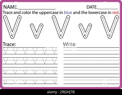hand drawn tracing worksheets for kids pencontrol and handwriting practice Stock Vector