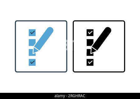 Voting Icon. Icon related to survey. solid icon style. Simple vector design editable Stock Vector