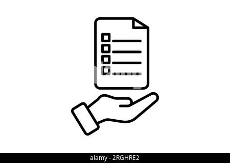 Survey Icon. Icon related to survey. line icon style. Simple vector design editable Stock Vector