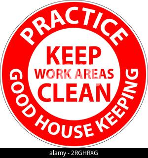 Floor Sign Practice Good Housekeeping Stock Vector