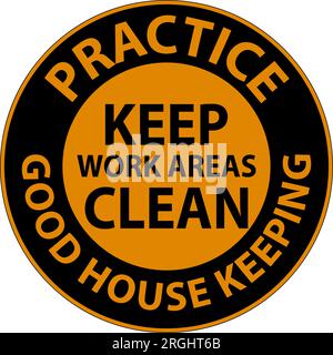 Floor Sign Practice Good Housekeeping Stock Vector