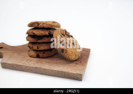 chocolate chip cookies isolated on white background Stock Photo