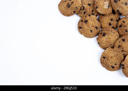 chocolate chip cookies isolated on white background Stock Photo