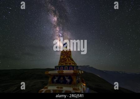 milkyway photography in spitivalley Himachal pradesh Stock Photo