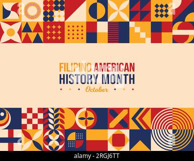 Filipino American History Month October. Holiday concept. Template for ...