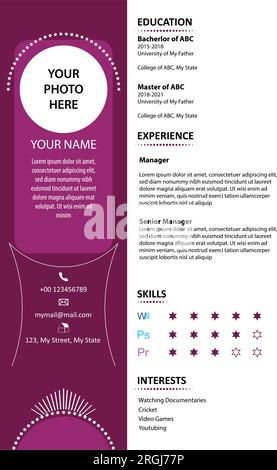 Beautiful modern resume cv template design elegant stylish. Stand apart from the crowd with this stunning resume design and have the maximum impact. Stock Vector