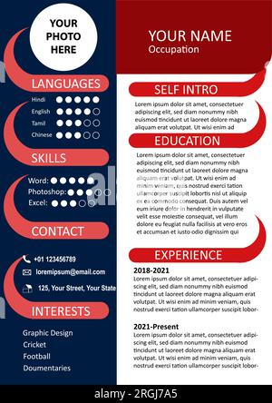 Beautiful modern resume cv template design elegant stylish. Stand apart from the crowd with this stunning resume design and have the maximum impact. Stock Vector