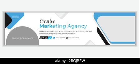 LinkedIn profile banner cover photo background image design Stock Vector