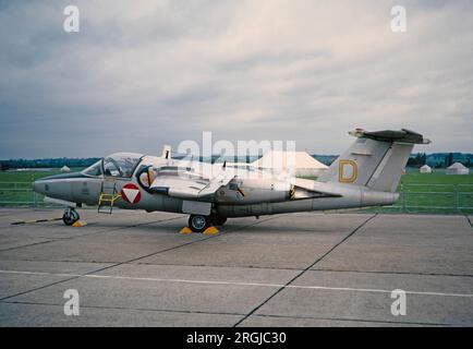 An Austrian Air Force Saab 105 Lightweight Jet Trainer Aircraft. Stock Photo