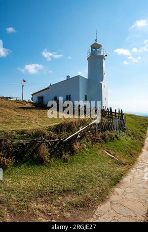 Inceburun Lighthouse in Sinop. Turkey. Inceburun is the northernmost point of the Turkey. Stock Photo