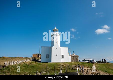 Inceburun Lighthouse in Sinop. Turkey. Inceburun is the northernmost point of the Turkey. Stock Photo