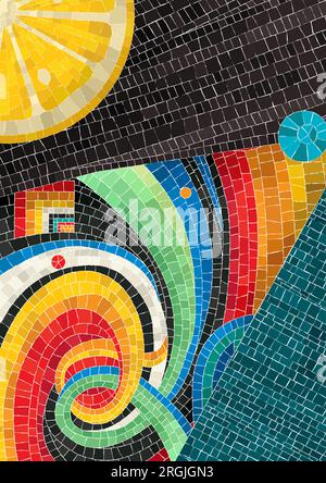 Abstract art mosaic, vector illustration Stock Vector