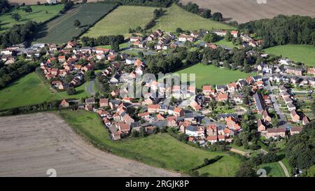 aerial view from the north east looking south west of North Stainley village, North Yorkshire Stock Photo