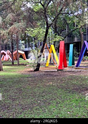 Mexico City, Mexico - August 2, 2023: Sculptures at the Museo de Arte Moderno (MAM) cultural venue dedicated to Mexican art Stock Photo