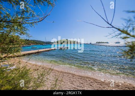 Photo shows seaside scenery of Gradina Bay on the west of the island of Korcula in Croatia on July 27, 2023. There is a 7000 year old archaeological site in the underwater part of Gradina Bay.  Photo: Zvonimir Barisin/PIXSELL Stock Photo