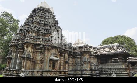 View of Ancient Shri Tarakeshwara Swami Temple, Hangal, Haveri, Karnataka, India Stock Photo