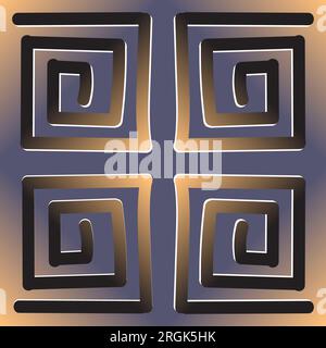 Seamless 3D pattern of antique elements. Can be used as wall decor, graphics. Stock Photo