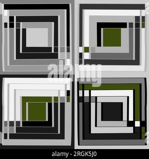 Seamless background in gray tones with colored inserts. The background consists of geometric shapes. Stock Photo