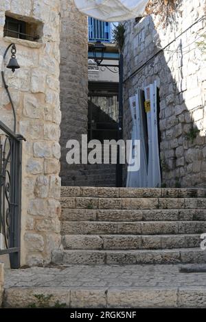 Safed Alley with Stairs Stock Photo