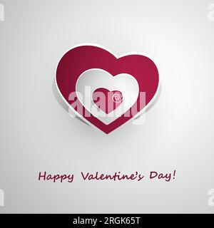 Valentines Day Card Design - Template Illustration for Your Greeting Card Stock Vector