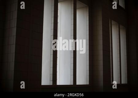 Large window openings. Architectural details. Windows in building ...