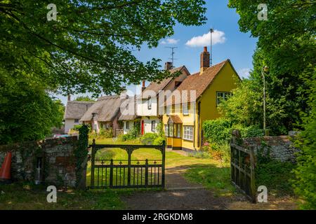 Houses in Church St, Wendens Ambo, Saffron Walden CB11 4JZ Stock Photo