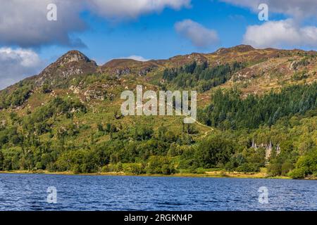 Ben A'an across Loch Achray in the Trossachs National Park, Stirling