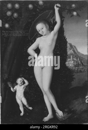 Venus with Cupid the Honey Thief by Lucas Cranach the Elder Stock Photo
