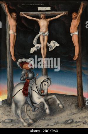 The Crucifixion with the Converted Centurion 1536 by Lucas Cranach the Elder Stock Photo